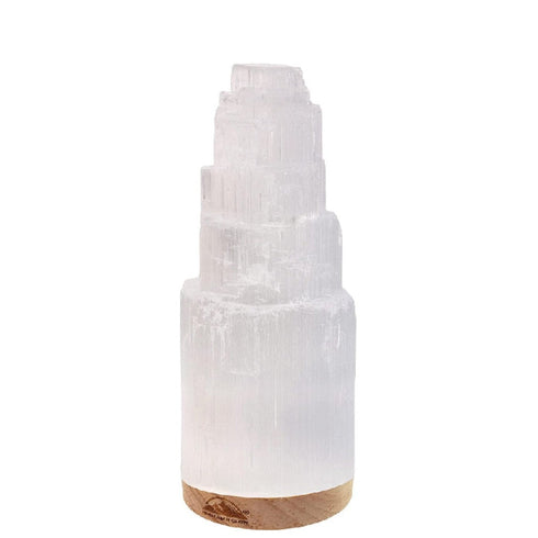 Selenite Crystal Lamp 25 cm | HIMALAYAN GLOW